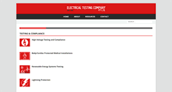 Desktop Screenshot of electricaltestingcompany.com.au